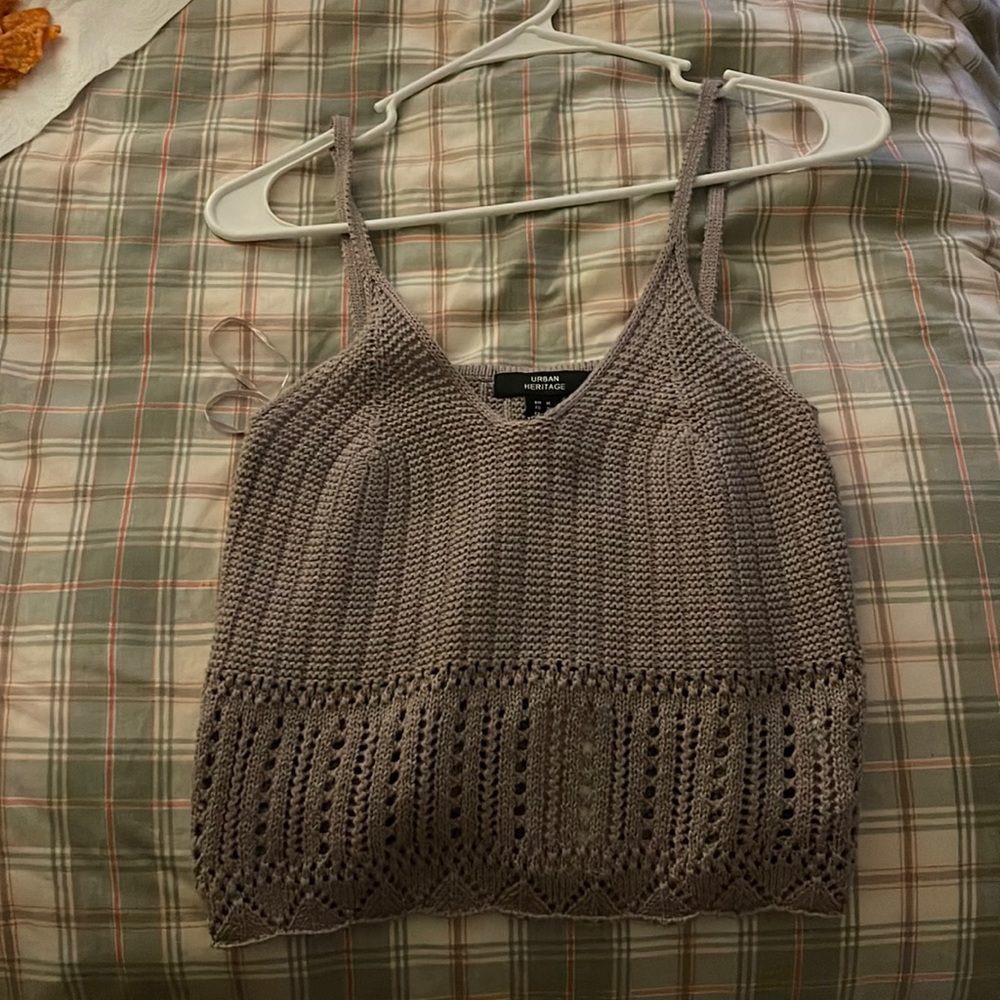 Purple crochet shirt